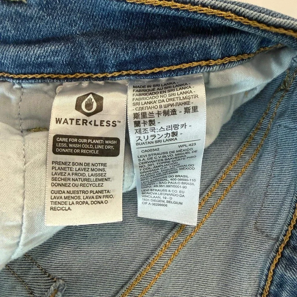 Levis Ribcage Straight Ankle Jeans Mens 31x27 Blue Denim High Rise Button Fly